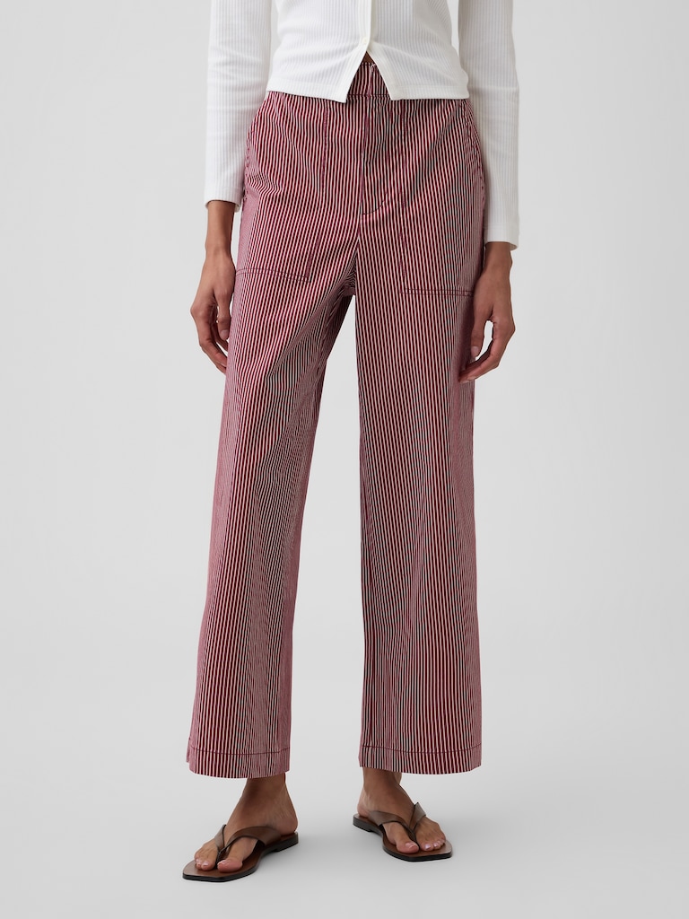 High Rise Easy Wide-Leg Khakis