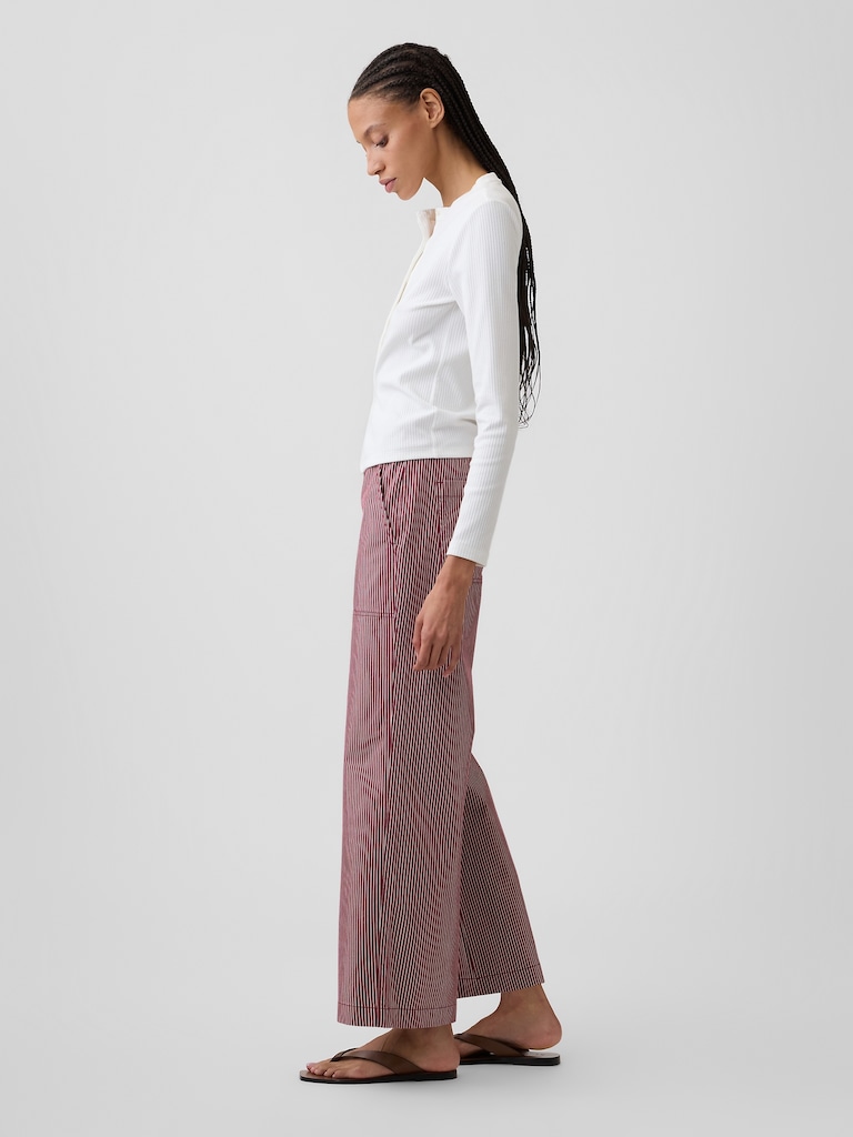 High Rise Easy Wide-Leg Khakis