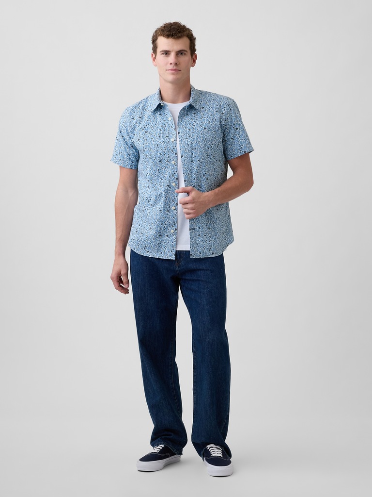 Stretch Poplin Shirt in Standard Fit