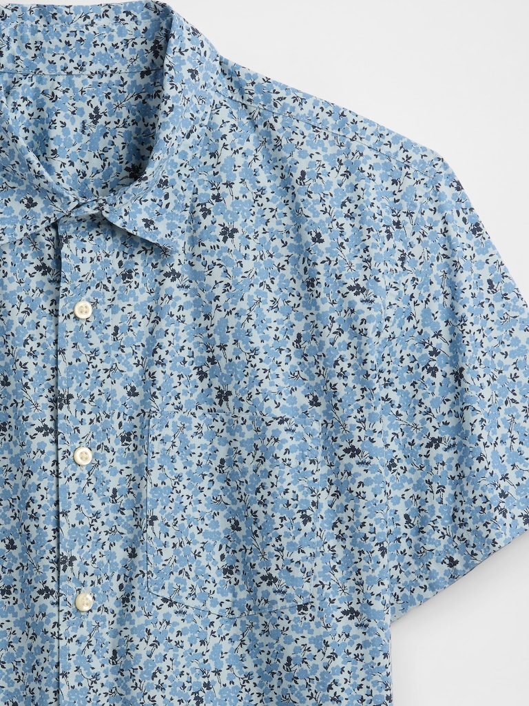 Stretch Poplin Shirt in Standard Fit