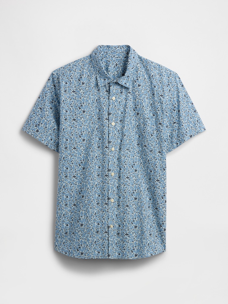 Stretch Poplin Shirt in Standard Fit