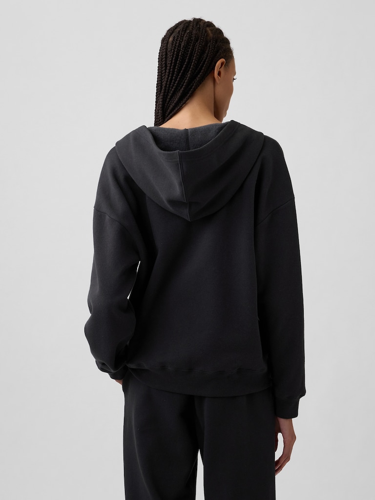 Oversized Fleece Zip Hoodie