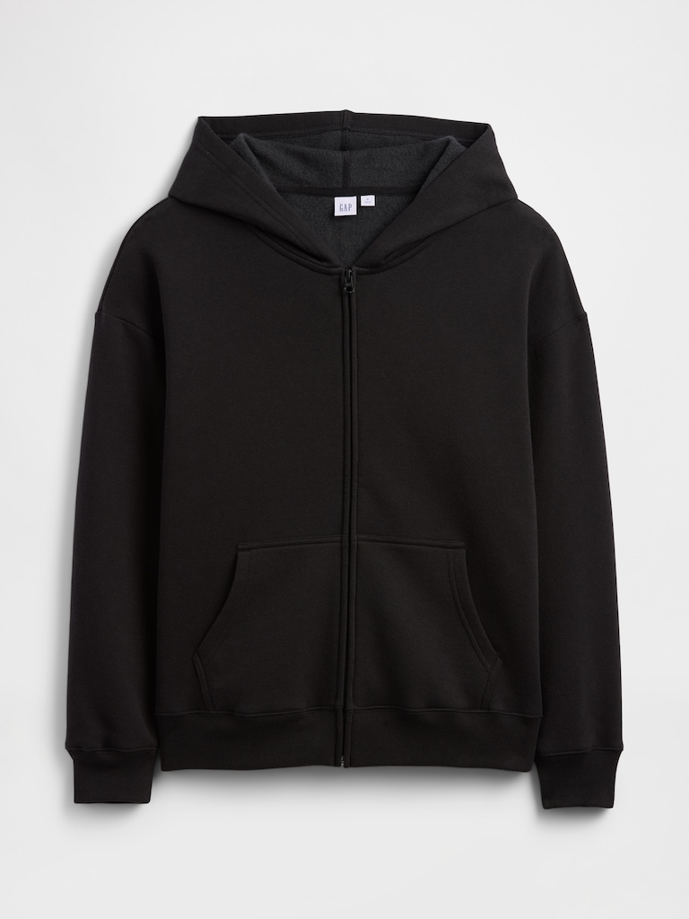 Oversized Fleece Zip Hoodie