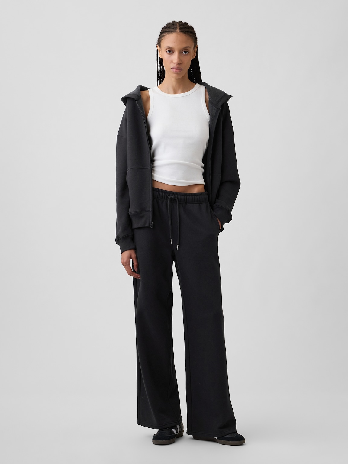 Oversized Fleece Zip Hoodie