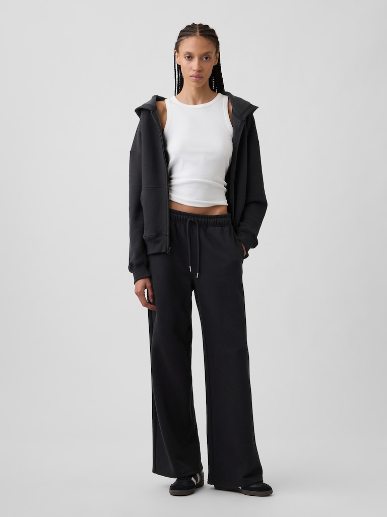 Oversized Fleece Zip Hoodie