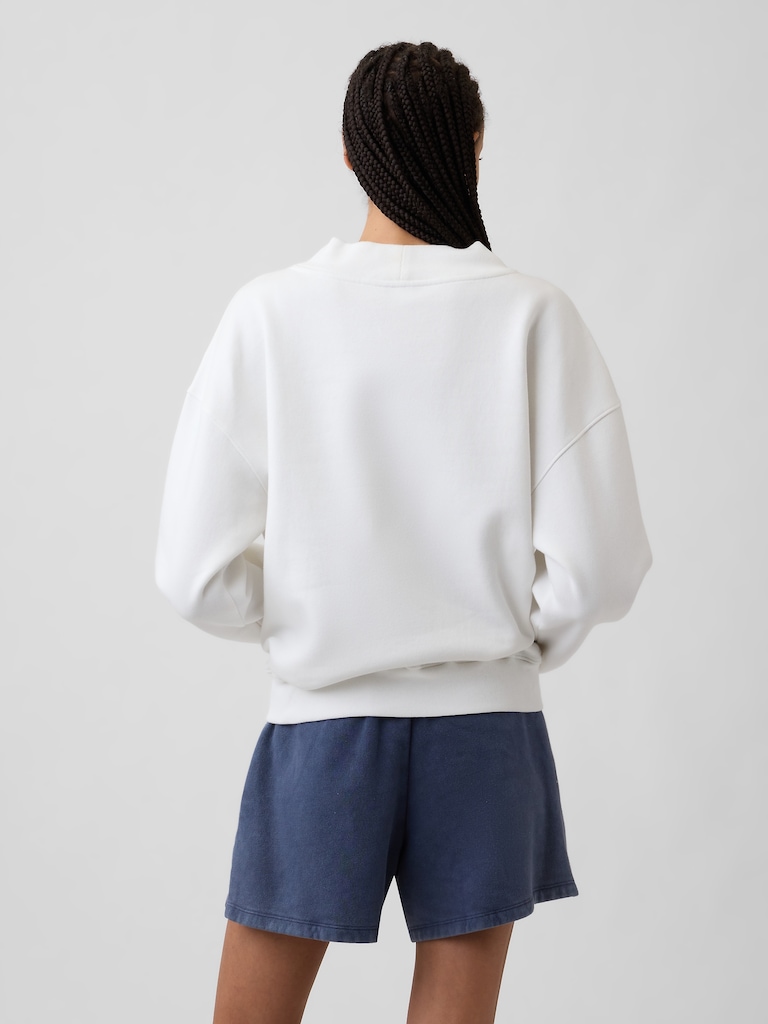 Oversized Gap Logo Mockneck Tunic Sweatshirt