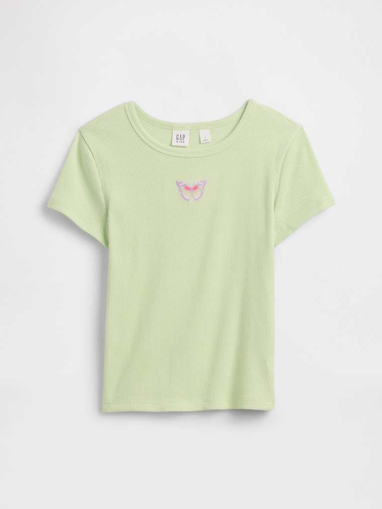 Kids Ribbed Crewneck T-Shirt