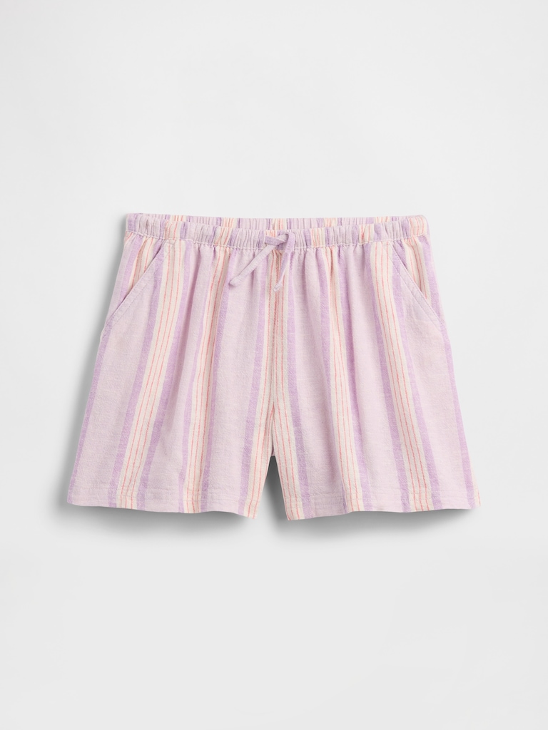 Kids Relaxed Pull-On Linen-Blend Shorts