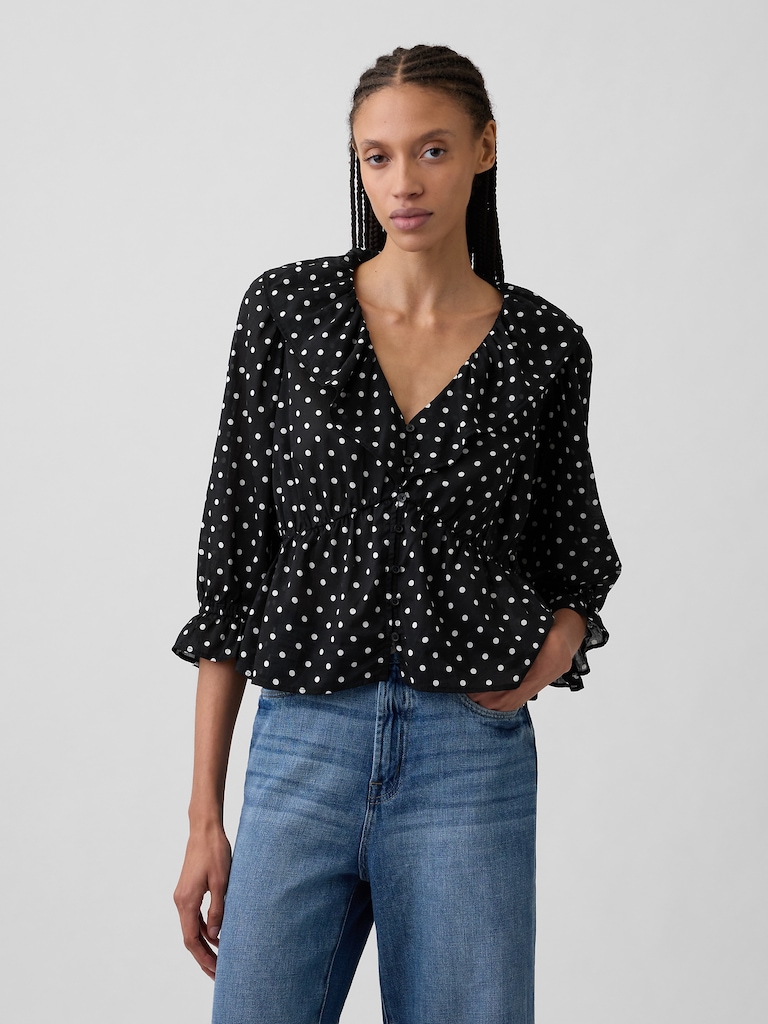 Relaxed Ruffle Top