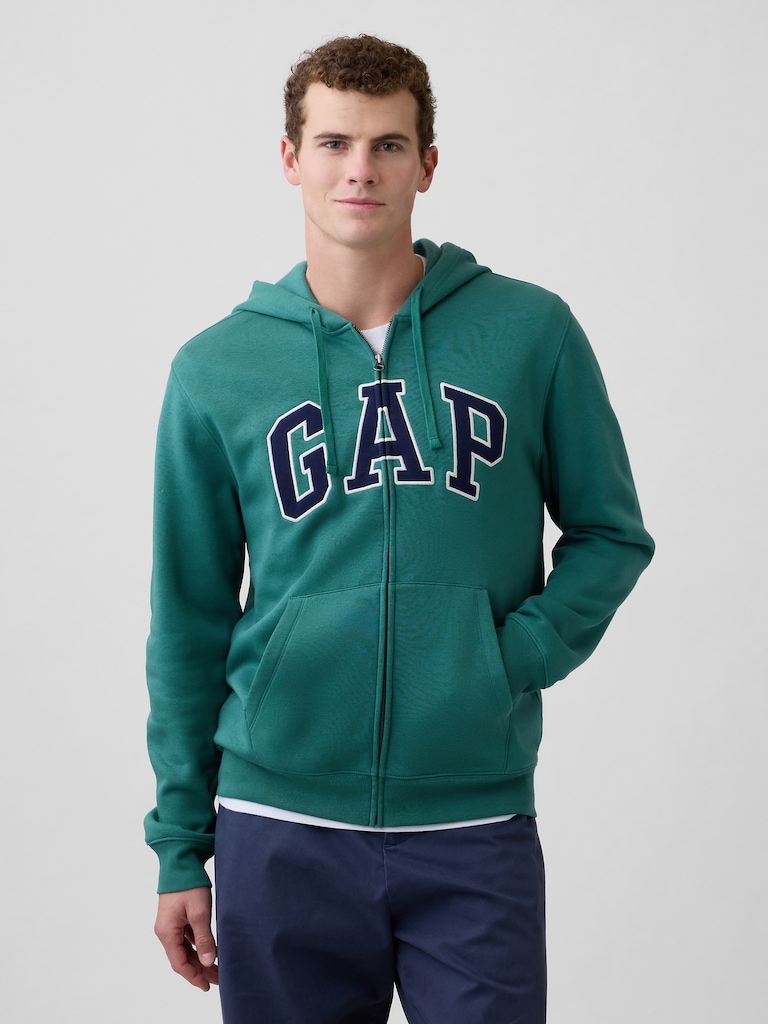 Adult Relaxed Gap Logo Zip Hoodie
