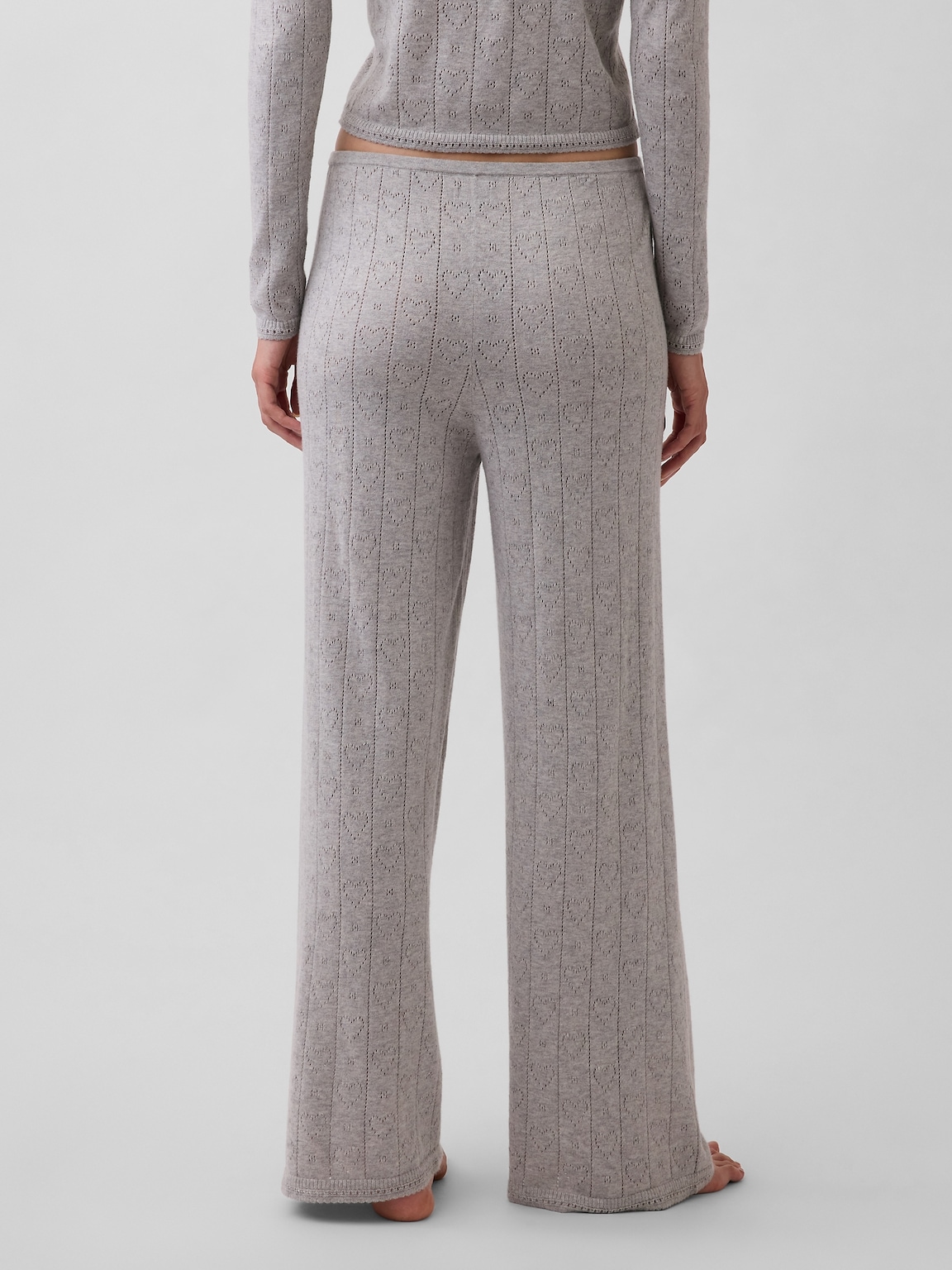 Lightweight CashSoft Pointelle Heart PJ Pants