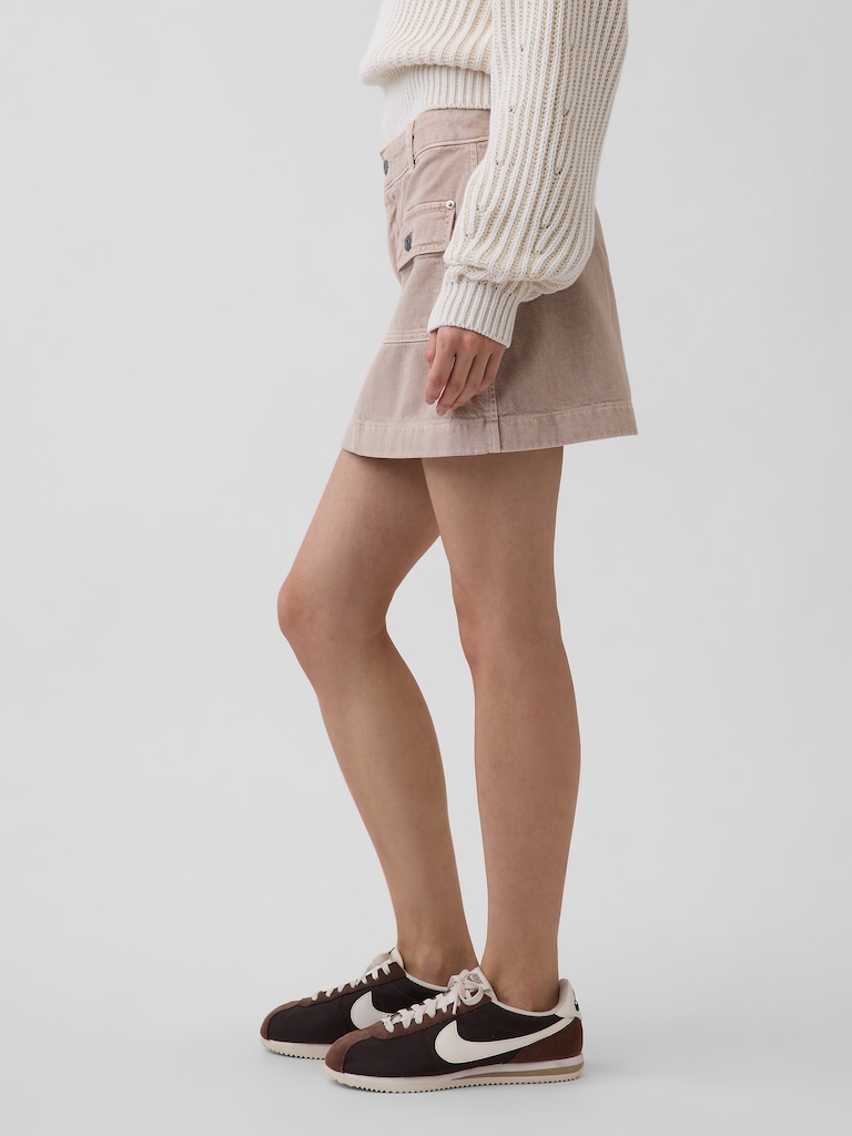 High Rise Cargo Mini Skort