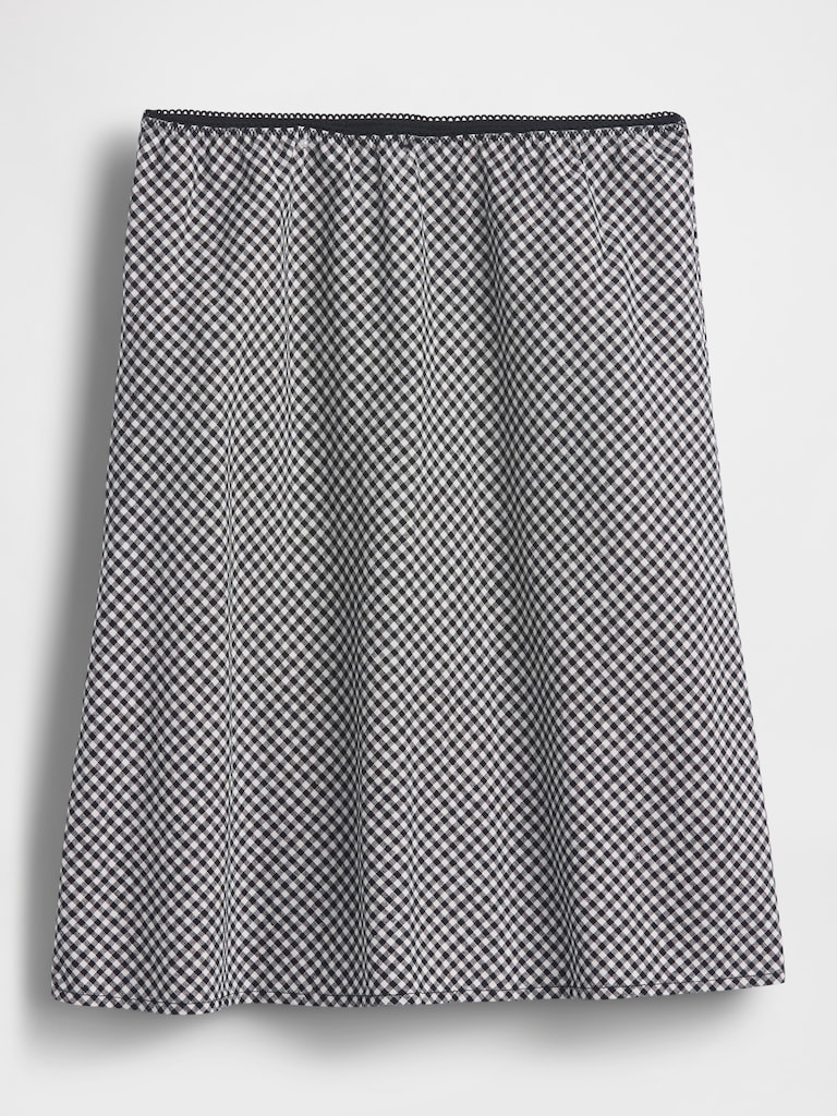 Linen-Blend Bias-Cut Skirt