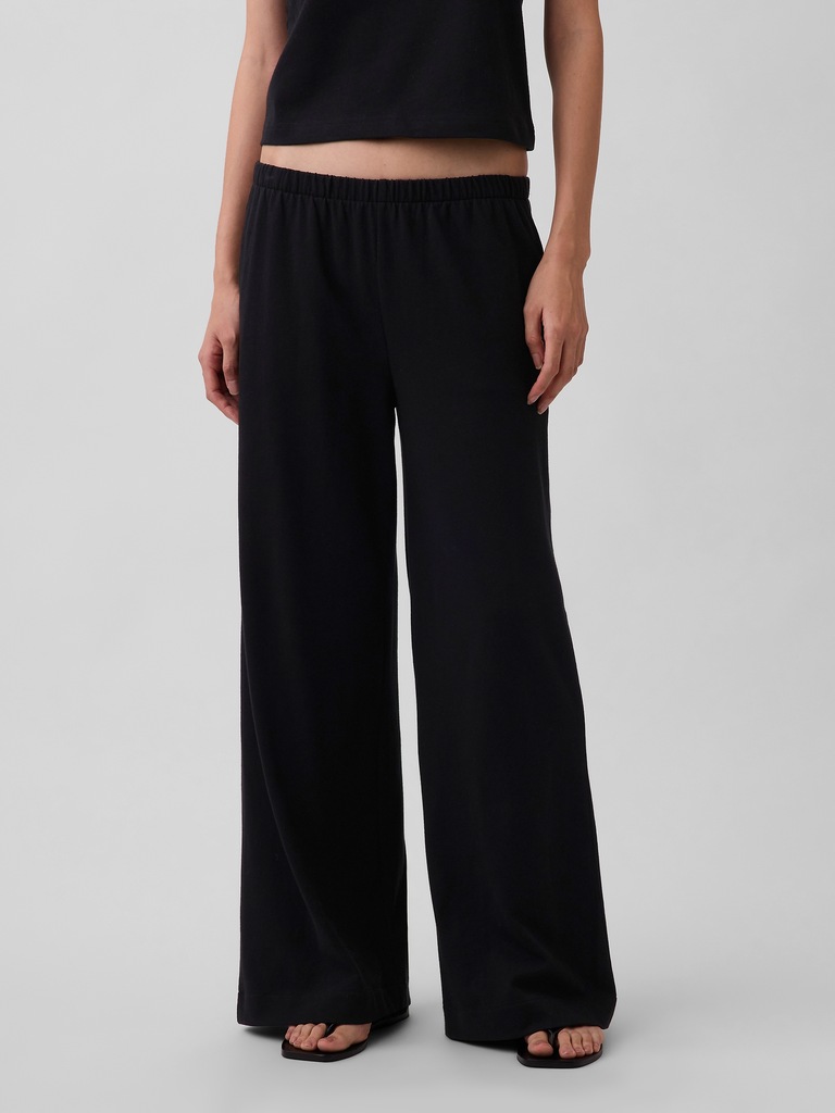 Knit Wide-Leg Pants