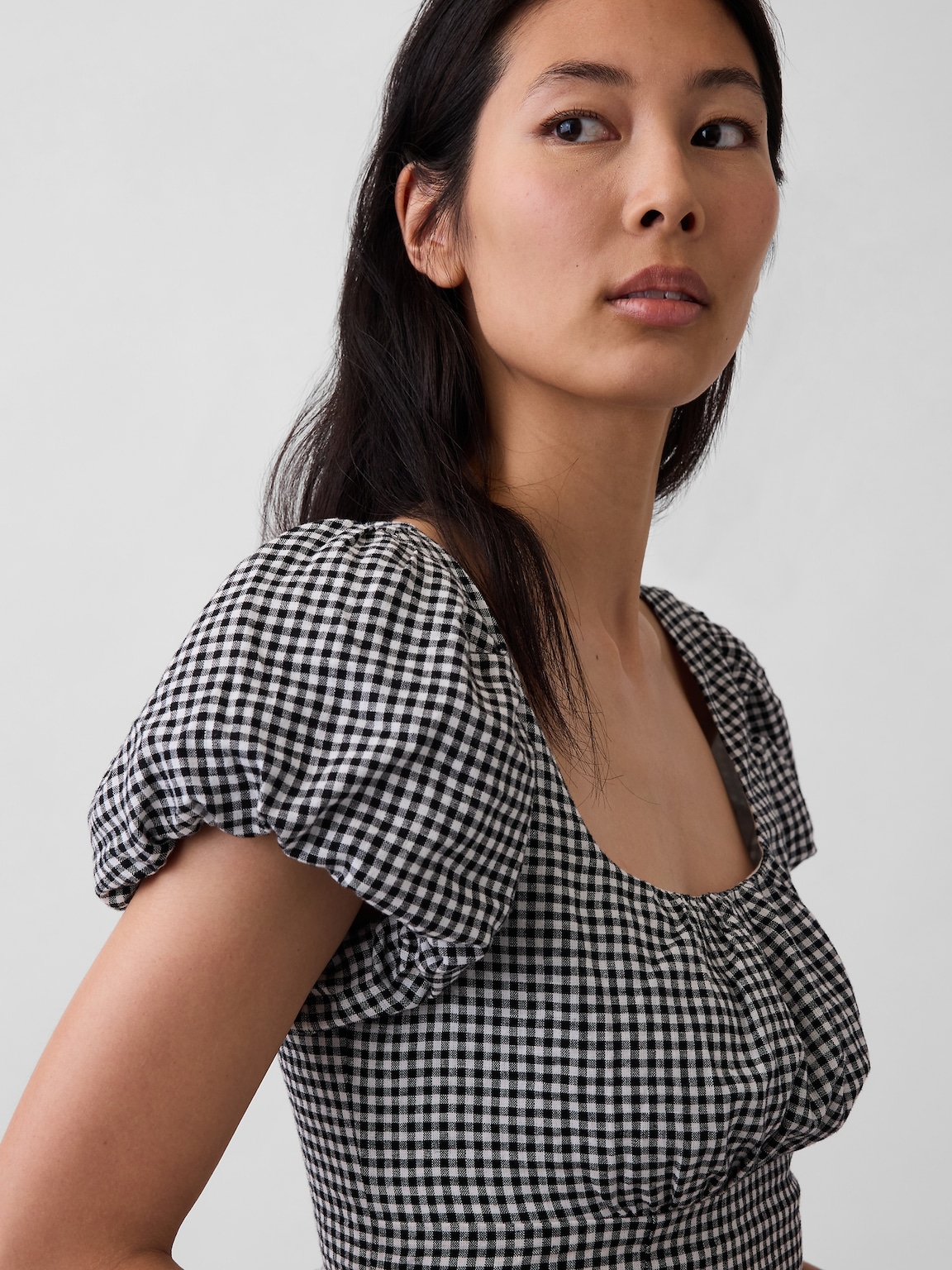 Linen-Blend Drop-Waist Maxi Dress