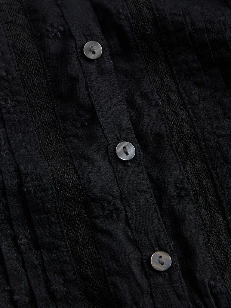 Lace-Trim Peplum Top