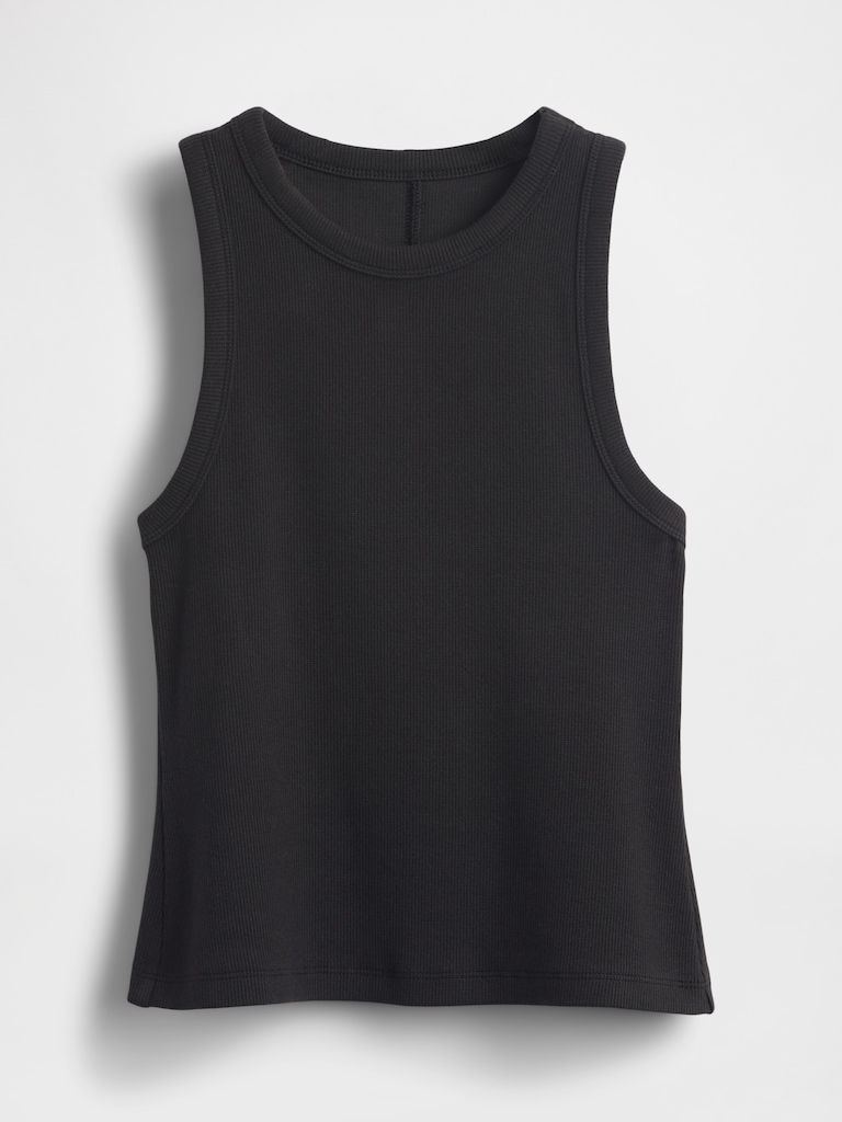Heavyweight Rib Halter Tank Top