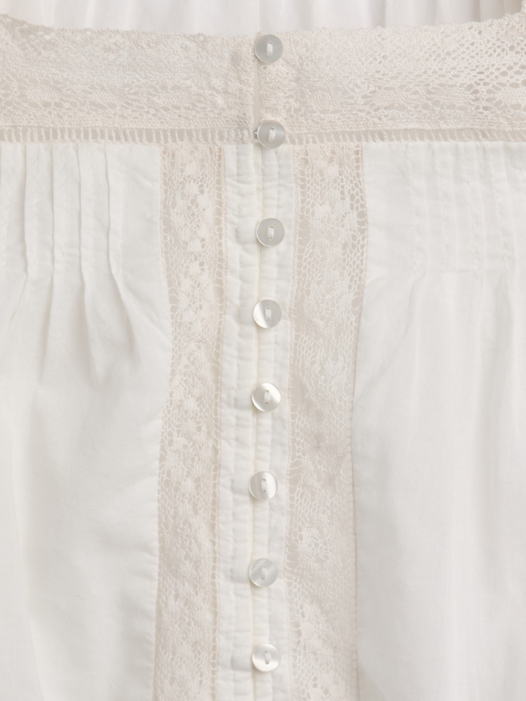 Lace-Trim Square-Neck Top