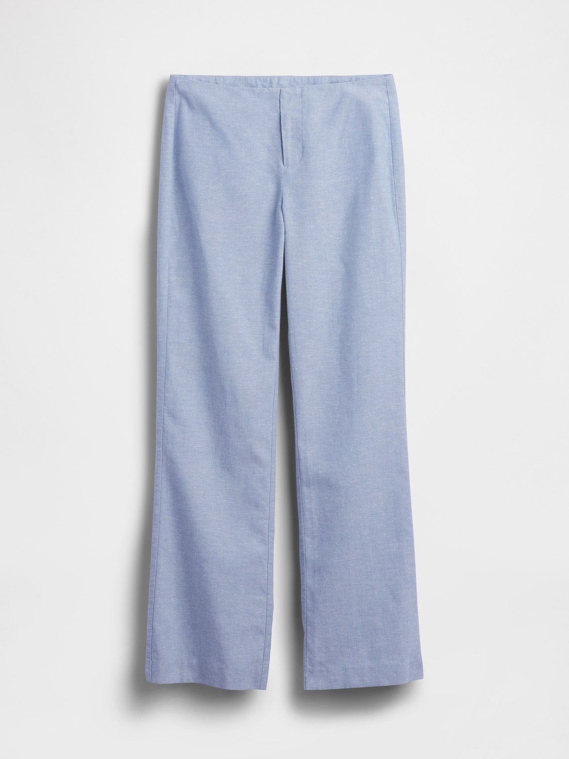 Low Rise Linen-Blend Flare Pants