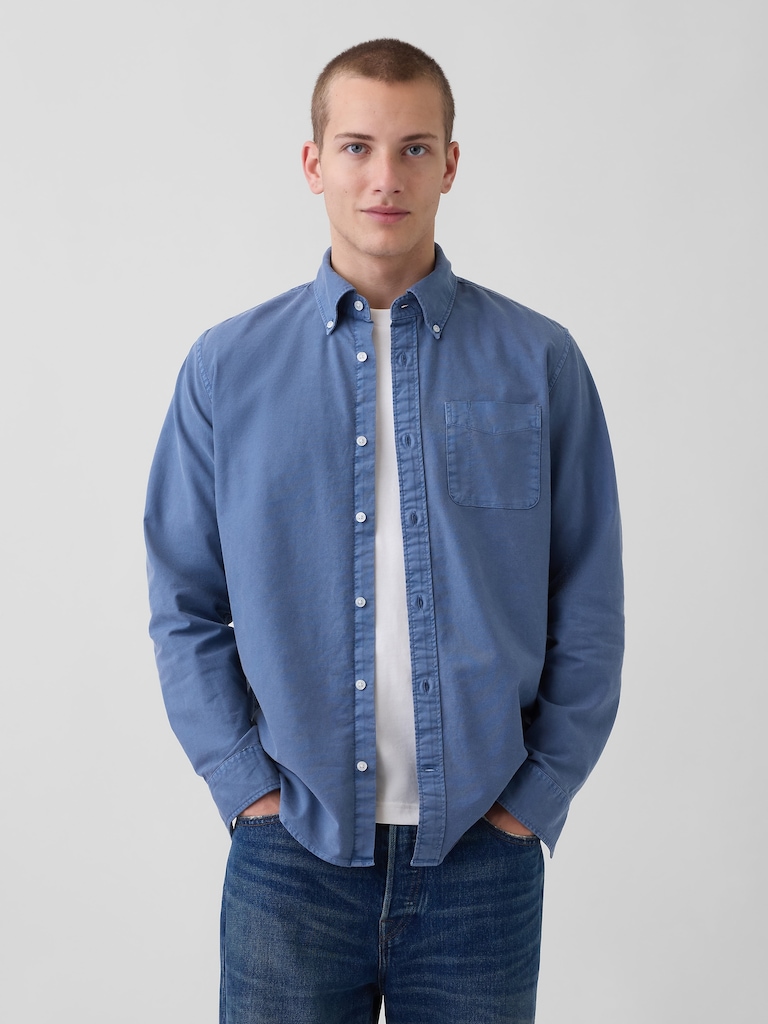 Plaid Oxford Button-Down Shirt