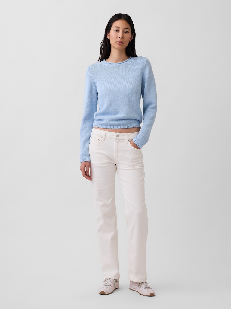 Mid Rise Relaxed Straight Jeans