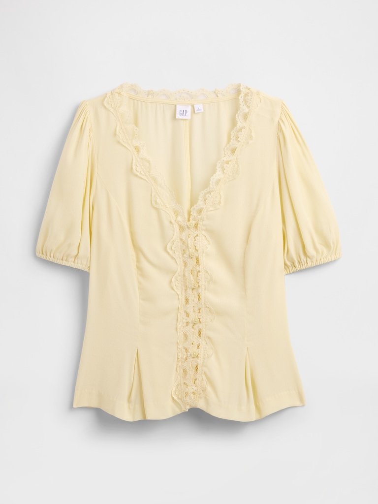 Crepe V-Neck Top