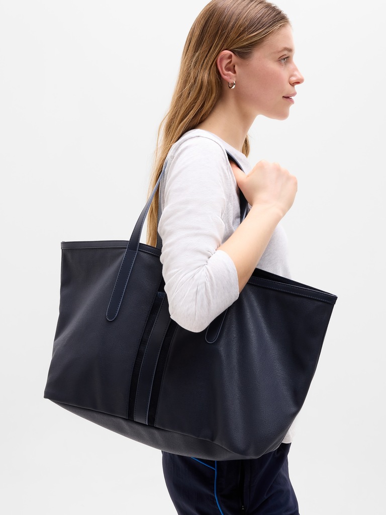 Coated Canvas Carry All Tote
