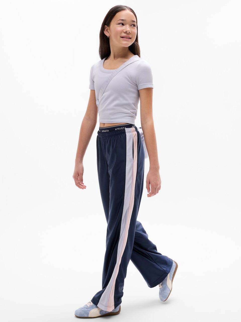 Athleta Girl Rise Above Rib Scoop Tee