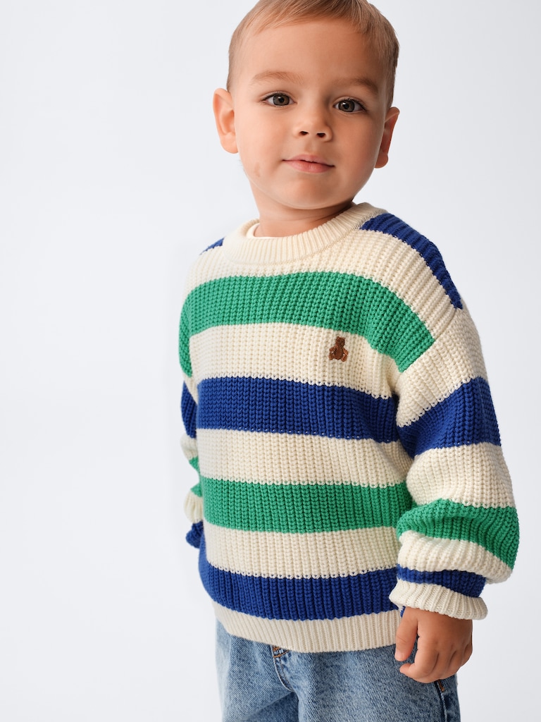 Baby & Toddler Shaker-Stitch Sweater