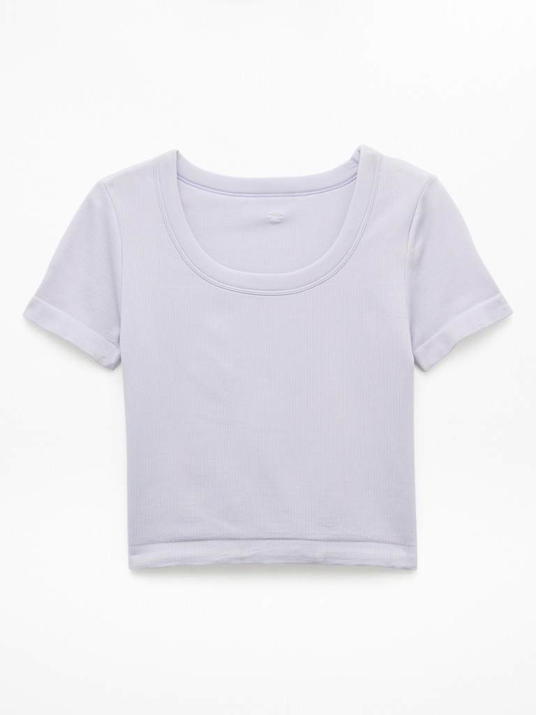 Athleta Girl Rise Above Rib Scoop Tee