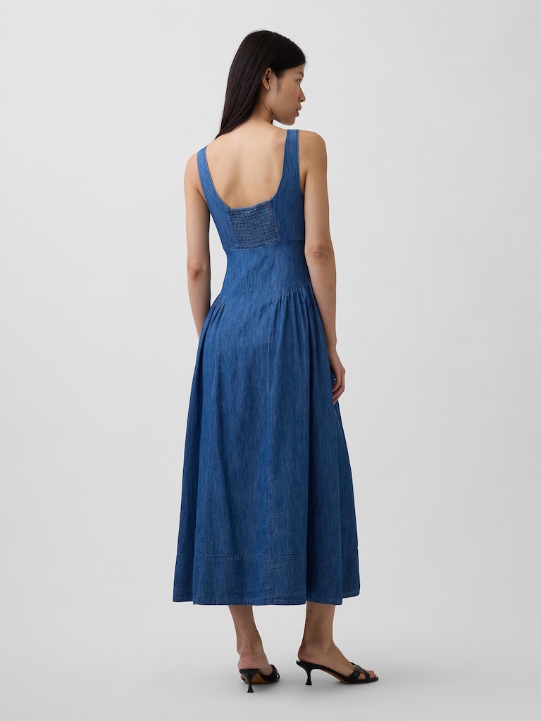Shirred Maxi Dress