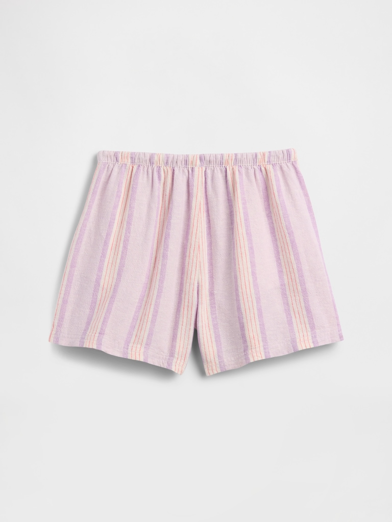 Kids Relaxed Pull-On Linen-Blend Shorts
