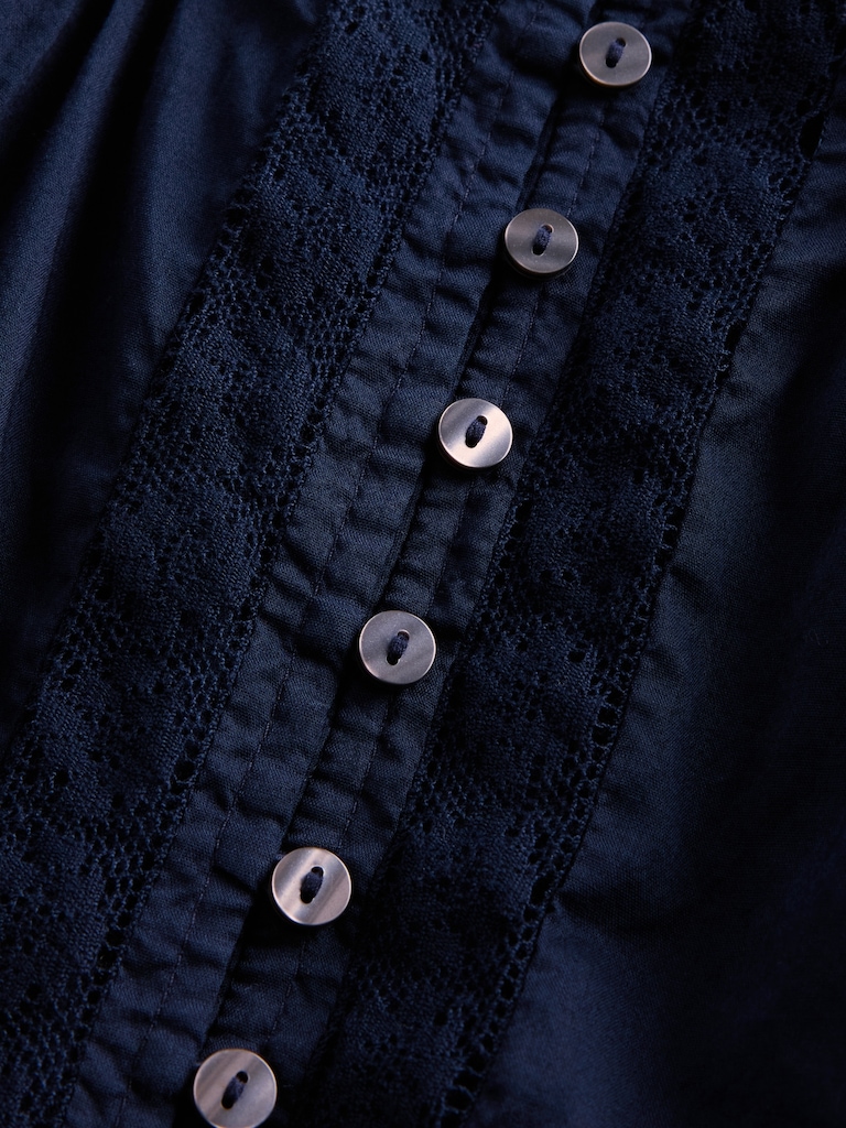 Lace-Trim Square-Neck Top