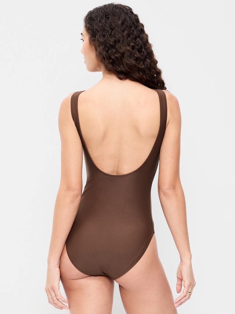 High-Neck One-Piece Swimsuit