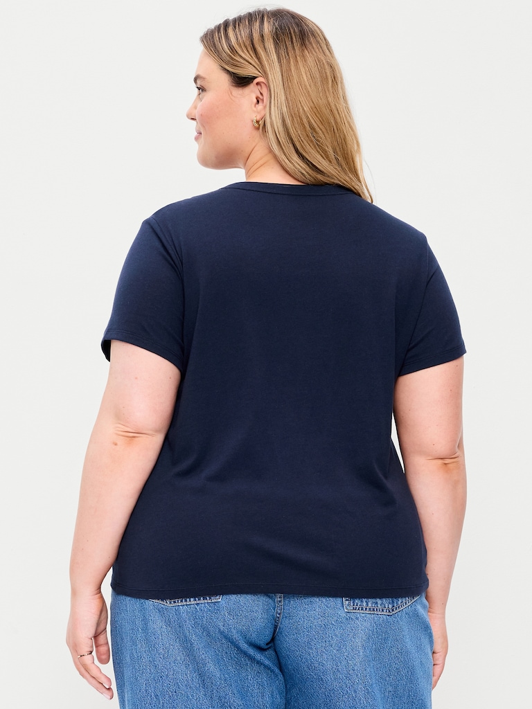 Crew-Neck Flag Graphic T-Shirt