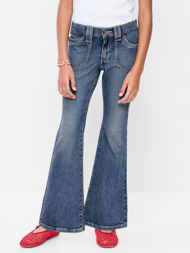 Low-Rise Flare-Leg Jeans for Girls