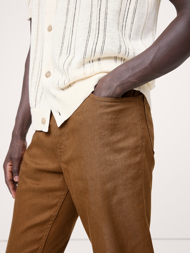 Slim Linen-Cotton Traveler Pant