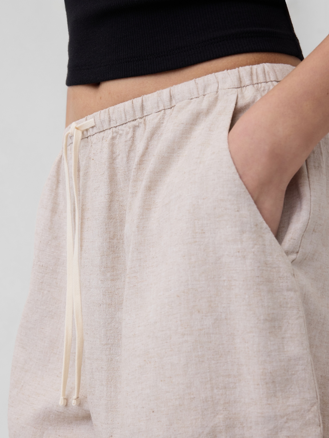 6" Linen-Blend Easy Shorts