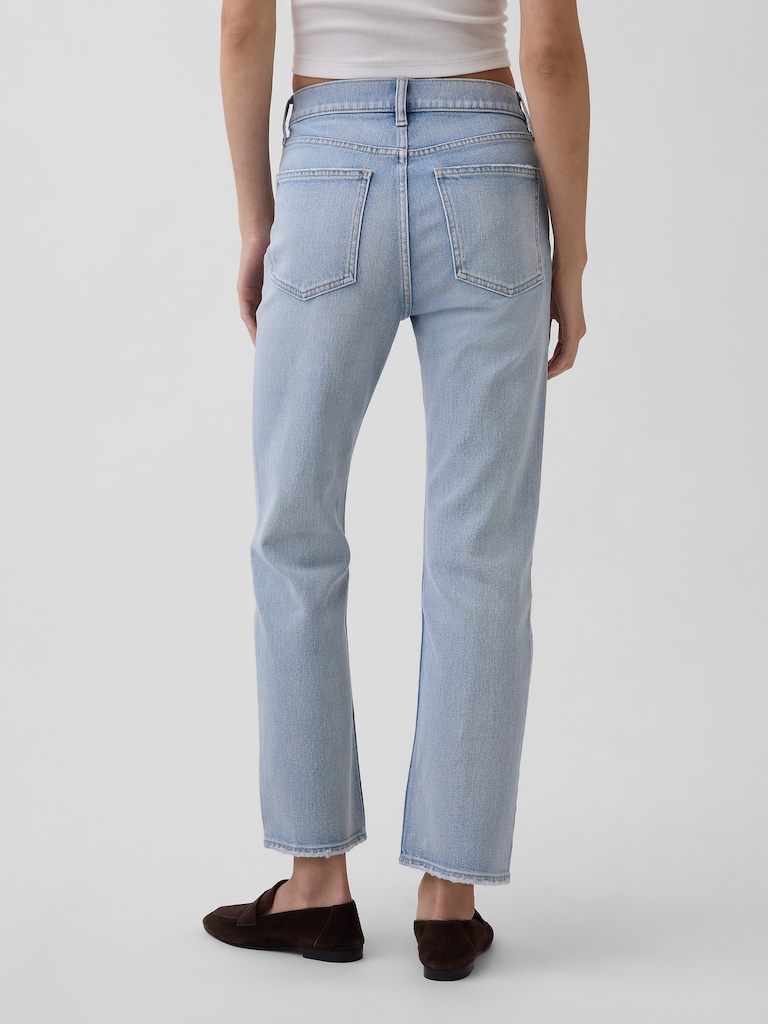 High Rise ’90s Slim Straight Crop Jeans