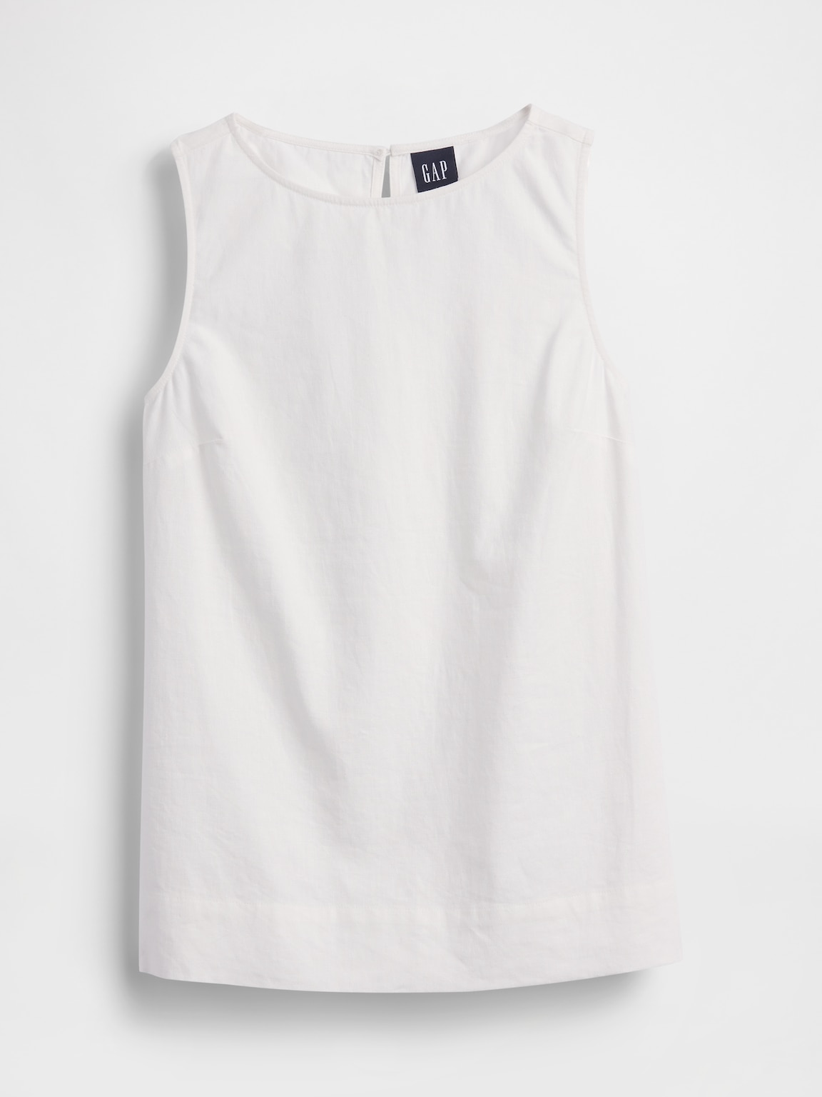 Linen-Blend Shell Tank Top
