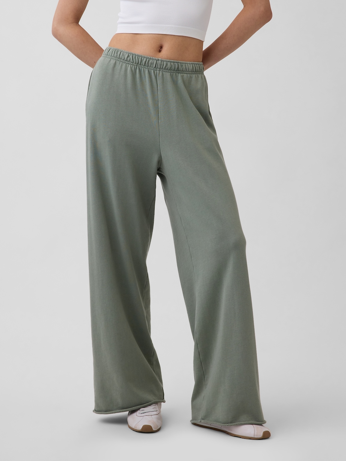VintageSoft Terry Wide-Leg Sweatpants