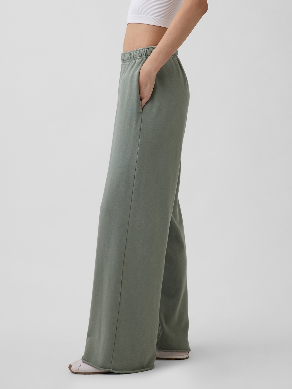 VintageSoft Terry Wide-Leg Sweatpants