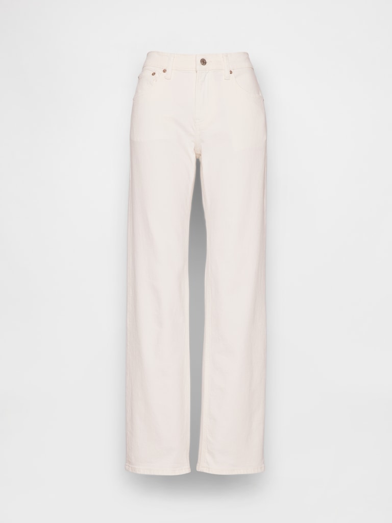 Mid Rise Relaxed Straight Jeans