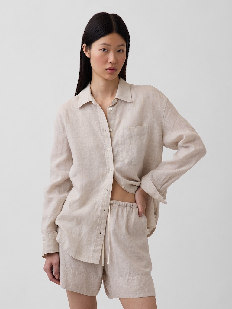 100% Linen Oversized Shirt