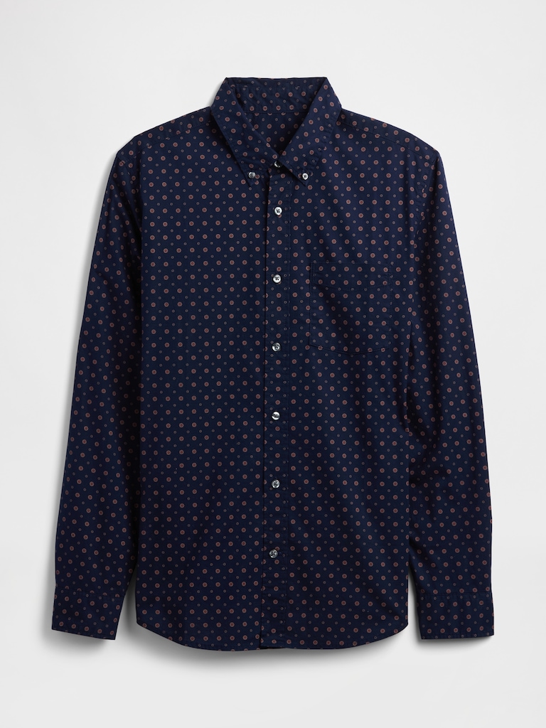 Stretch Poplin Shirt in Standard Fit
