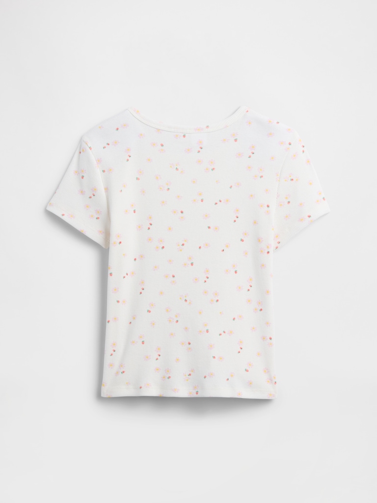 Kids Ribbed Crewneck T-Shirt