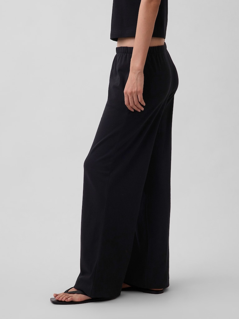 Knit Wide-Leg Pants