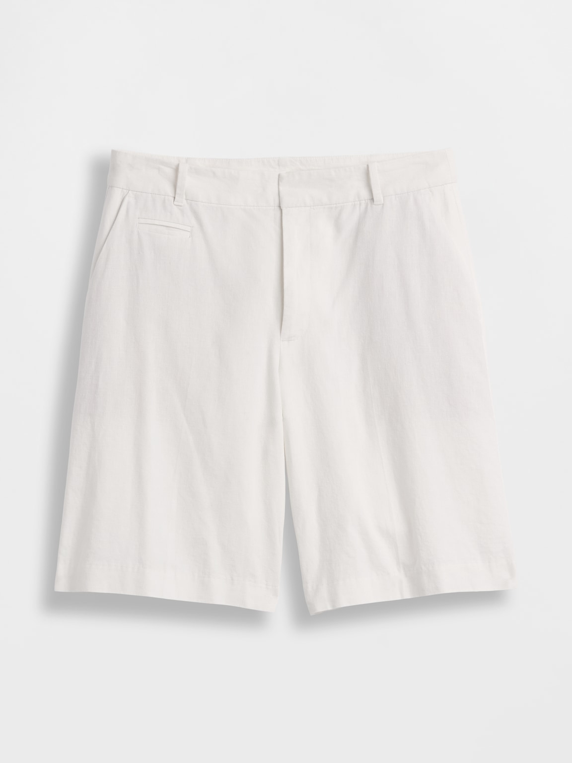 9" Low Rise Linen-Blend Trouser Shorts