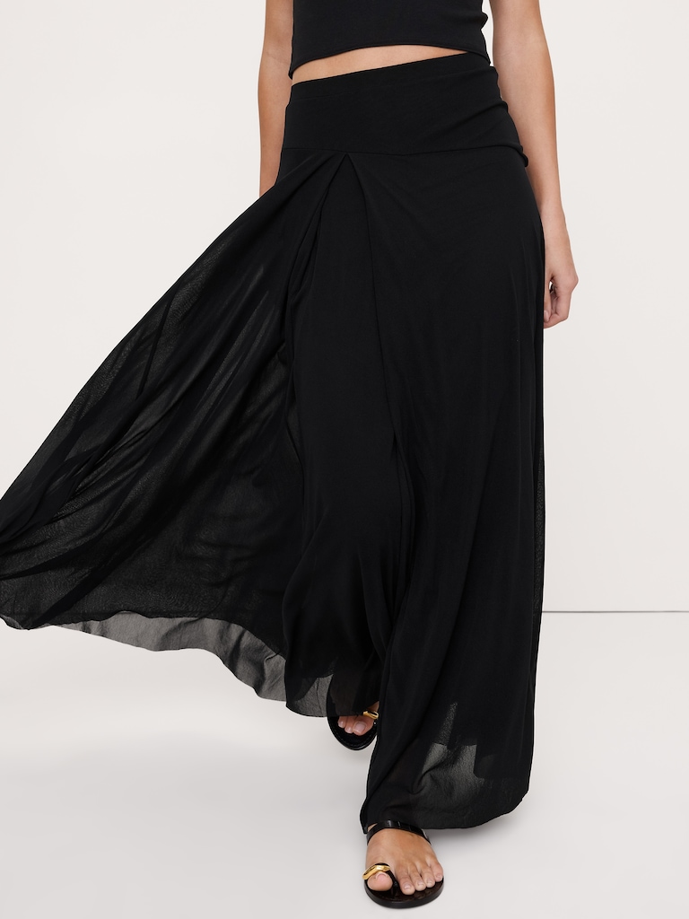 Mesh Maxi Skirt