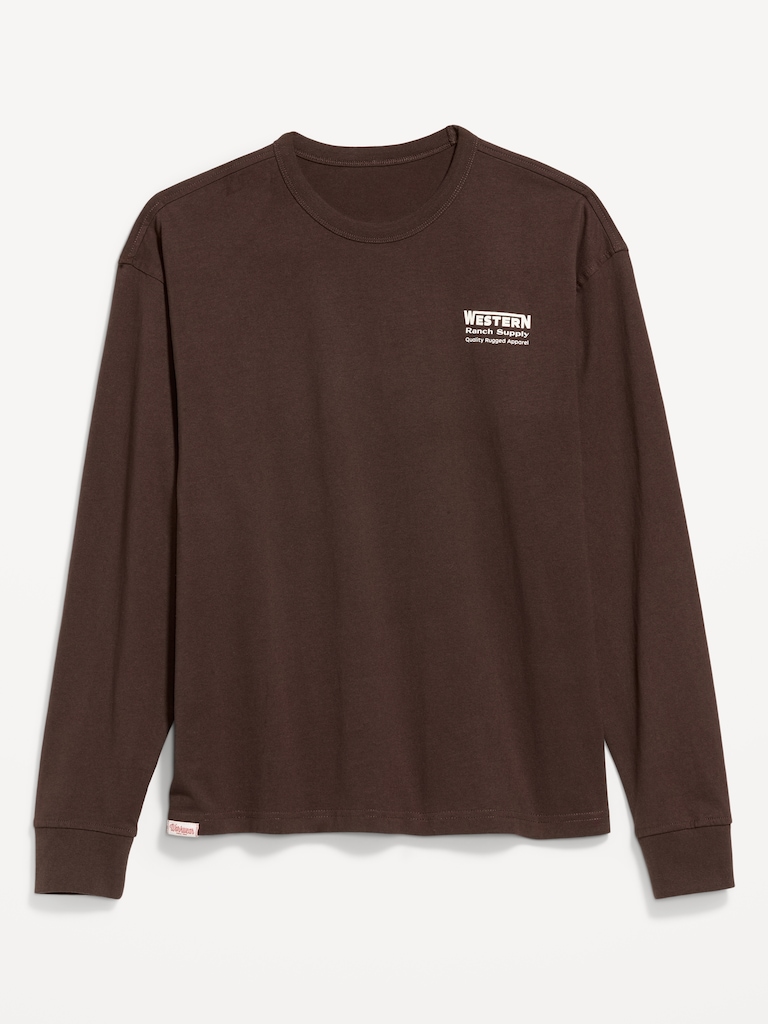 Heavyweight Crew-Neck Graphic Cropped T-Shirt